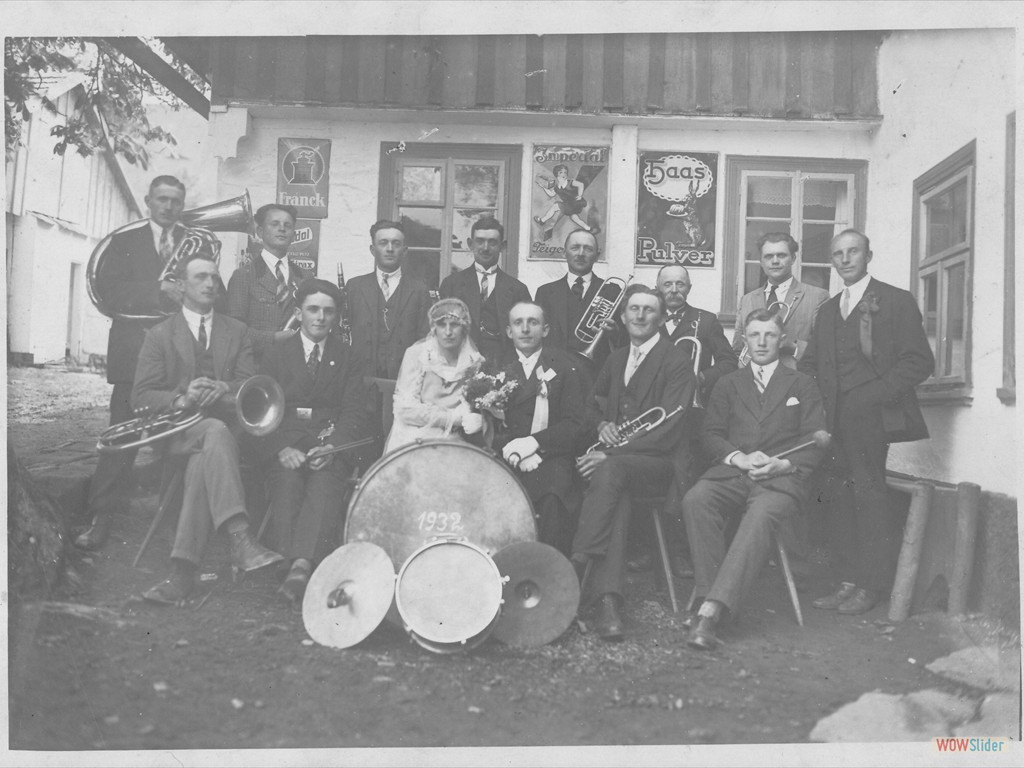 Musikkapelle im Jahr 1932 in Bärnwald